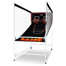 VEVOR Arcade Cage Basketball Game, 2 Player Indoor Basketball Game, Home Dual Shot Sport with 5 Balls, 8 Game Modes, Electronic Scoreboard