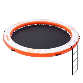 VEVOR Inflatable Floating Dock, √∏8FT Inflatable Dock Platform with √∏5FT Trampoline Mesh Pool