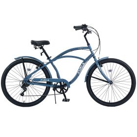 7 Speed Bicycles, Multiple Colors 26"Inch Beach Cruiser Bike