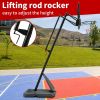 Height Adjustable Basketball Hoop, 7.5 to 10ft Adjustable Basketball Stand with 44 Inch Backboard