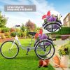 Adult Tricycle Trikes,3-Wheel Bikes,24 Inch Wheels Cruiser Bicycles with Large Shopping Basket for Women and Men