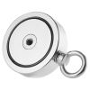 1000 LBS Strong Fishing Magnet Kit Double-Sided Pull Force and Rope Carabiner