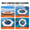 VEVOR Inflatable Floating Dock, √∏8.5FT Inflatable Dock Platform with √∏5FT Trampoline Mesh Pool