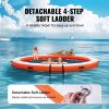 VEVOR Inflatable Floating Dock, √∏8FT Inflatable Dock Platform with √∏5FT Trampoline Mesh Pool