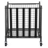 VEVOR Rolling Sports Ball Storage Cart, Lockable Basketball Cage with Elastic Straps, Sport Equipment Holder Organizer for Indoor Outdoor