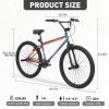 Freestyle Kids Bike Double Disc Brakes 26 Inch Single Speed Children's Bicycle for Boys Girls Age 12+ Years