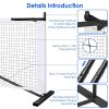 Portable Pickleball Net Set 22ft Regulation Size Net Pickle Ball Net System with 4 Pickleballs 4 Paddles Carrying Bag for Driveway Backyard