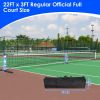 Portable Pickleball Net Set 22ft Regulation Size Net Pickle Ball Net System with 4 Pickleballs 4 Paddles Carrying Bag for Driveway Backyard