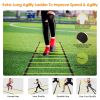 Speed Agility Training Equipment Set For Pro Beginner Including Cones Parachute Stakes Hurdles 19.68FT Ladder