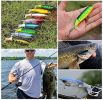 Nuguri Topwater Fishing Lures Set Whopper Plopper Bass Lures with Floating Rotating Tail Fish Bait Lures Hard Bait Hook/Fish Tackle Bait for Freshwate