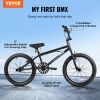 VEVOR 20-Inch BMX Bike Freestyle Bike Men Kids BMX Bicycle Hi-Ten Steel Frame