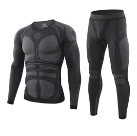 Men's Thermal Underwear Fleece Lined Performance Fleece Tactical Sports Shapewear Thermal Set (size: 2XL)