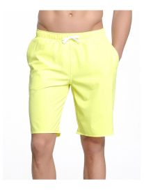 Mens Swim Trunks Quick Dry Water Beach Board Shorts (Color: Yellow, size: M)