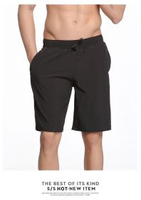 Mens Swim Trunks Quick Dry Water Beach Board Shorts (Color: Black, size: S)