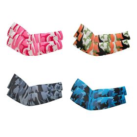 4 Pairs UV Sun Protection Arm Sleeves, Sports Cooling Arm Compression Sleeves (Color: style 7)