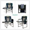 Camping Directors Chair, Heavy Duty,Oversized Portable Folding Chair with Side Table, Pocket for Beach, Fishing,Trip,Picnic,Lawn