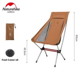 Naturehike Camping Chair Ultralight Portable Folding Chair Travel Backpacking Relax Chair Picnic Beach Outdoor Fishing Chair (Color: YL10 - Yellow)