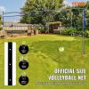 VEVOR Outdoor Portable Volleyball Net System, Adjustable Height Steel Poles, Professional Volleyball Set with PVC Volleyball, Pump, Carrying Bag