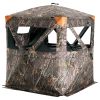 VEVOR Hunting Blind, 270¬∞ See Through Ground Blind, 1-2 Person Pop Up Deer Blind for Hunting with Carrying Bag, Portable Resilient Hunting Tent